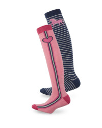 Stripe Kids' Riding Socks 2 Pack