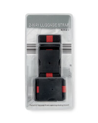 Striped 2-Way Luggage Strap - Black / Red