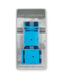 Striped 2-Way Luggage Strap - Blue