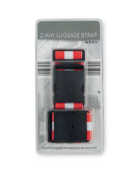 Striped 2-Way Luggage Strap - Red