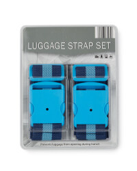 Striped Luggage Strap - Blue