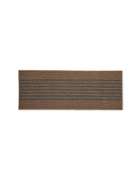 Striped Washable Runner - Beige / Grey