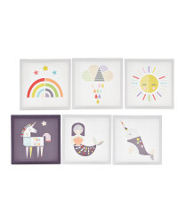 Sun/Mermaid Kids' Room Canvas Set