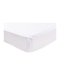 Super King Sateen Fitted Sheet - White