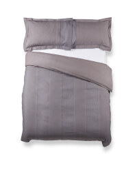 Super King Waffle Duvet Set - Charcoal