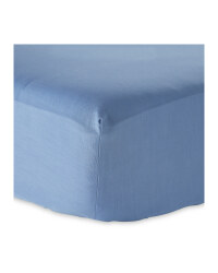 Super King Cotton Rich Fitted Sheet - Blue