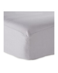 Super King Cotton Rich Fitted Sheet - Light Grey