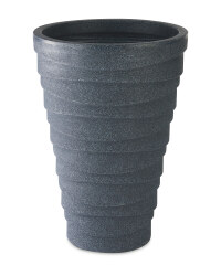 Tall Charcoal Round Planter