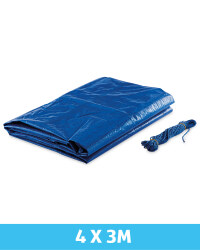 Gardenline Tarpaulin 4 x 3m - Blue