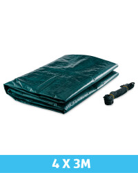Gardenline Tarpaulin 4 x 3m - Green