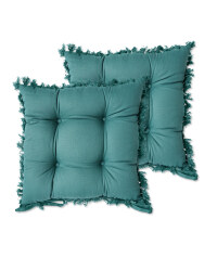 Belavi Tassel Seat Pads 2 Pack - Green