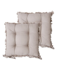 Belavi Tassel Seat Pads 2 Pack - Grey