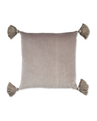 Kirkton House Grey Tassel Cushion