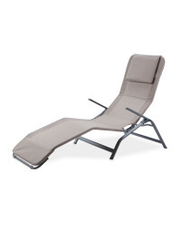 Taupe Reclining Sunlounger