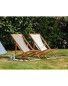 Taupe Wooden Deck Chair