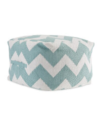 Teal/White Zig Zag Bean Cube