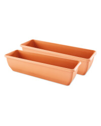 Terracotta Self Watering Trough Set