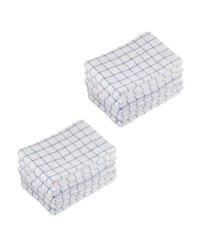 Blue Terry Tea Towels 10 Pack