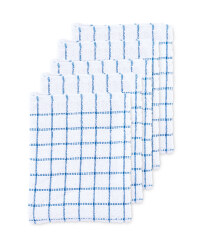 Blue Terry Tea Towels 5 Pack