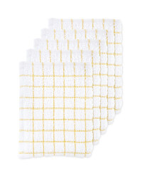 Yellow Terry Tea Towels 5 Pack