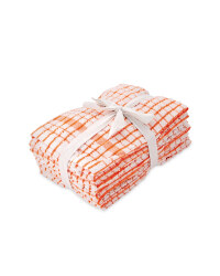 Terry Tea Towels 5 Pack - Orange