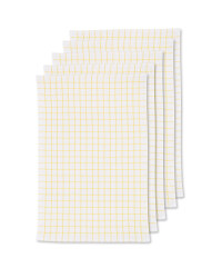 Terry Tea Towels 5 Pack - Yellow