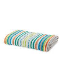 Thin Stripe Bath Towel - Orange & Green