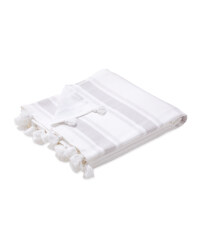 Three Stripe Hammam Towel - Grey
