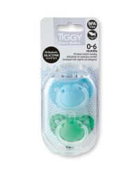 Tiggy 0-6 Months Green Soothers