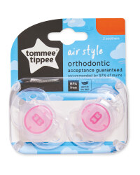 Pink Air Soother 2 Pack 6-18 Months