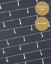 50 Warm White LED Outdoor Lights