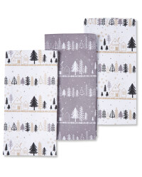 Festive Trees Tea Towel 3 Pack