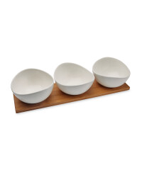 Triangle Tapas Bowls on a Board