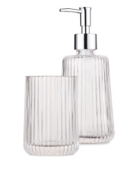 Tumbler & Soap Dispenser Stripe Set