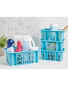 Turquoise Plastic Basket Set 2 Pack