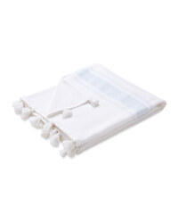 Two Stripe Hammam Towel - Blue