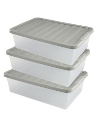 Underbed Storage Box 3 Pack - Grey