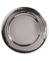 Underplate Hammered Charger 2 Pack - Silver
