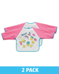 White Hello Feeding Bibs 2 Pack
