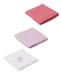 Unicorn Pink Muslin Cloths 3 Pack