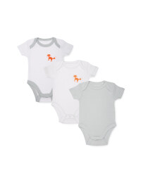 Unisex Baby's Fox Bodysuits 3-Pack