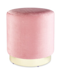Velvet Footstool - Dusky Pink