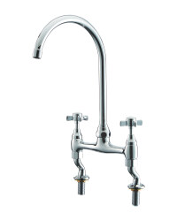 Victorian Kitchen Bridge Tap - Chrome