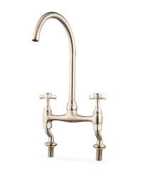 Victorian Kitchen Bridge Tap - Nickel