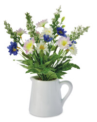 Vintage Jug - Purple & White