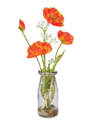 Vintage Bottle - Orange Poppy
