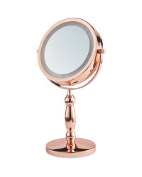 LED Decorated Table Mirror GMD710 - Rose Gold