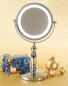 LED Decorated Table Mirror GMD710 - Silver