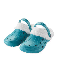 Crane Warm Lined Clogs - Teal