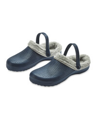 Avenue Warm Lined Clogs - Navy/Grey